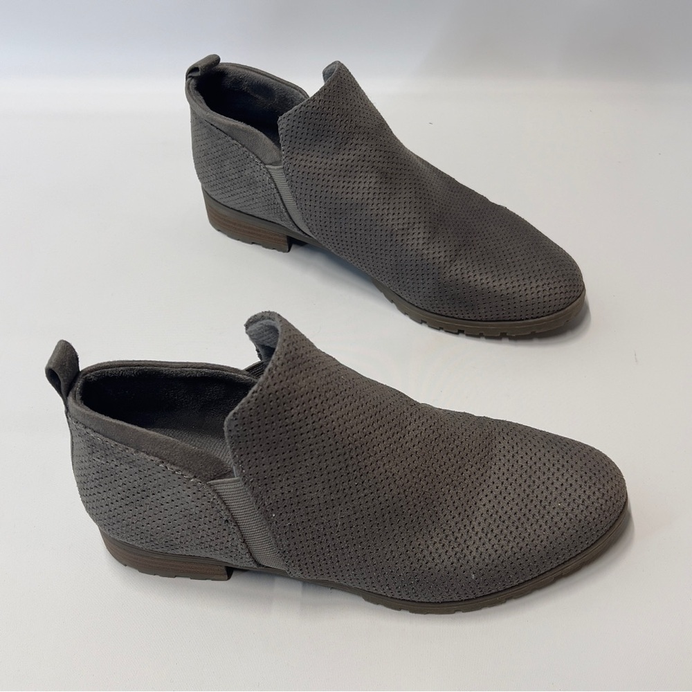 Dr Sholl’s Women’s  blur Gray Ankle Bootie side Zip comfort Casual Boot